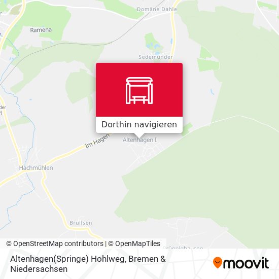 Altenhagen(Springe) Hohlweg Karte
