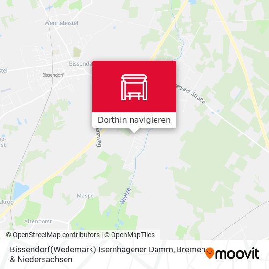 Bissendorf(Wedemark) Isernhägener Damm Karte