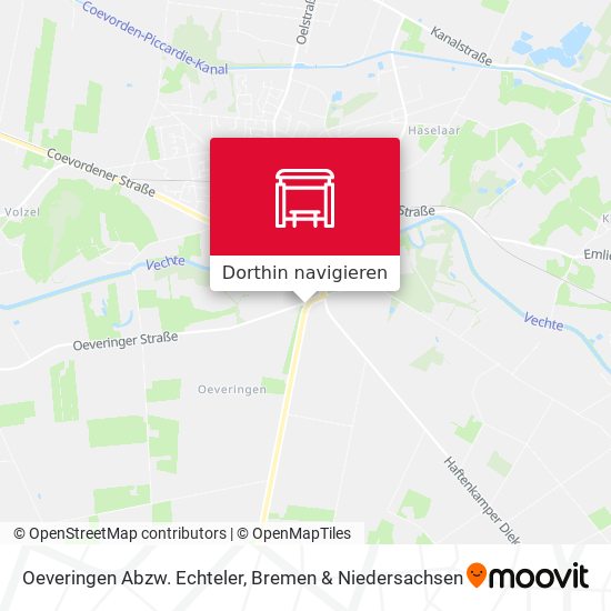 Oeveringen Abzw. Echteler Karte