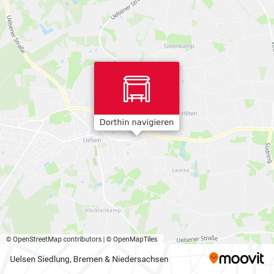 Uelsen Siedlung Karte
