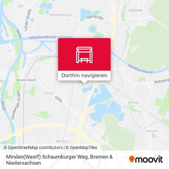 Minden(Westf) Schaumburger Weg Karte