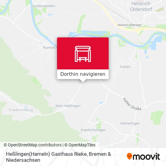 Heßlingen(Hameln) Gasthaus Rieke Karte