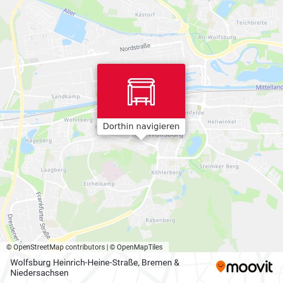 Wolfsburg Heinrich-Heine-Straße Karte