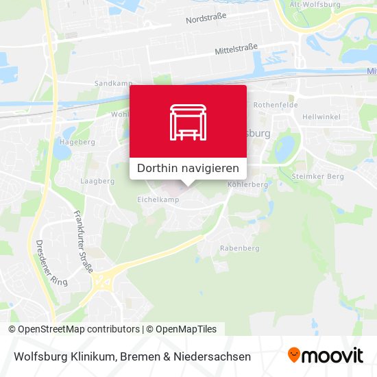 Wolfsburg Klinikum Karte