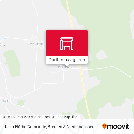 Klein Flöthe Gemeinde Karte