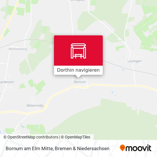 Bornum am Elm Mitte Karte