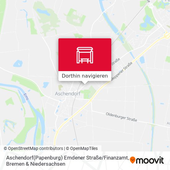 Aschendorf(Papenburg) Emdener Straße / Finanzamt Karte
