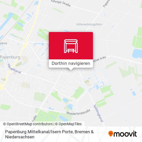 Papenburg Mittelkanal / Isern Porte Karte