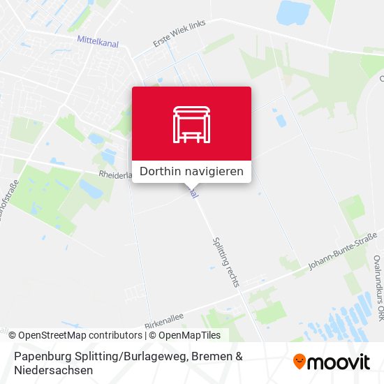 Papenburg Splitting/Burlageweg Karte