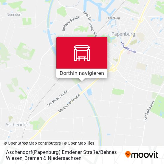 Aschendorf(Papenburg) Emdener Straße / Behnes Wiesen Karte