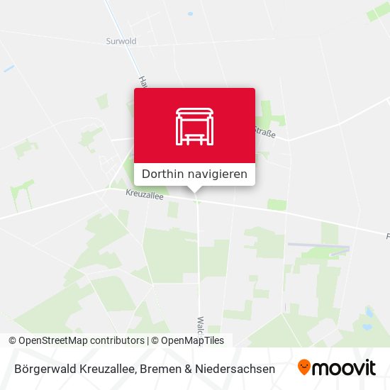 Börgerwald Kreuzallee Karte