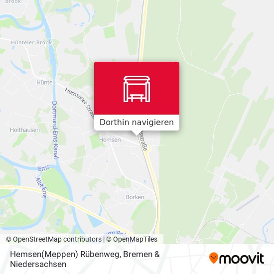 Hemsen(Meppen) Rübenweg Karte