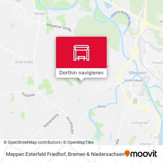 Meppen Esterfeld Friedhof Karte