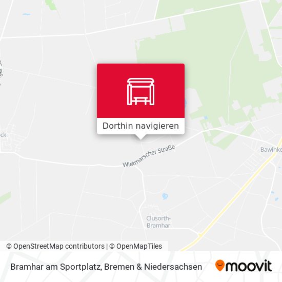 Bramhar am Sportplatz Karte