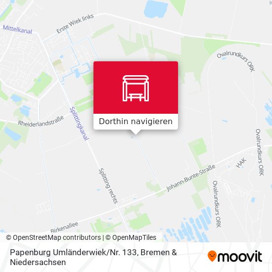 Papenburg Umländerwiek/Nr. 133 Karte