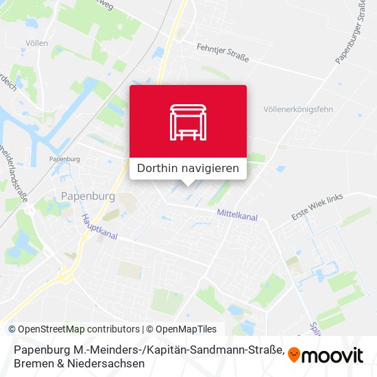Papenburg M.-Meinders- / Kapitän-Sandmann-Straße Karte