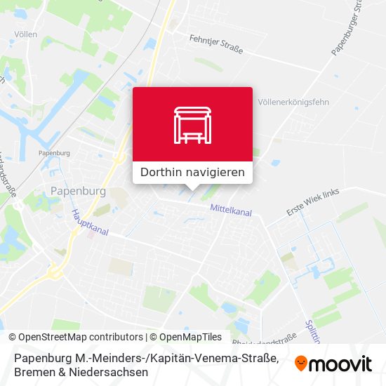 Papenburg M.-Meinders- / Kapitän-Venema-Straße Karte