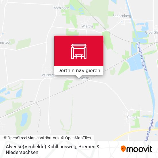 Alvesse(Vechelde) Kühlhausweg Karte