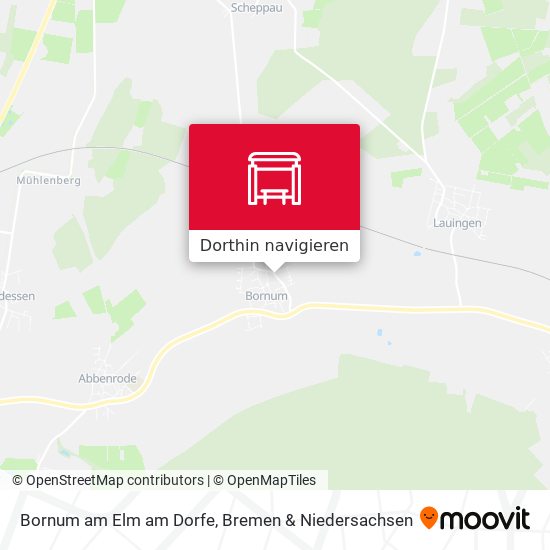 Bornum am Elm am Dorfe Karte