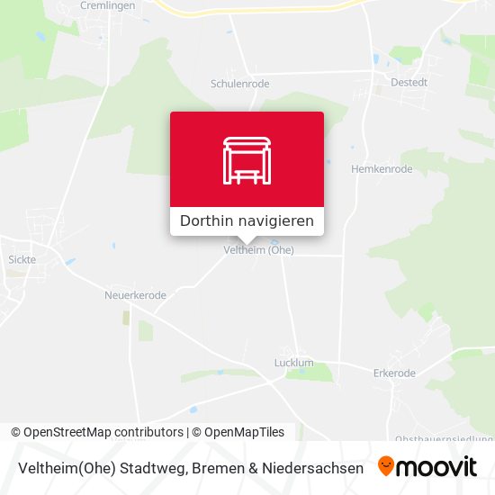 Veltheim(Ohe) Stadtweg Karte