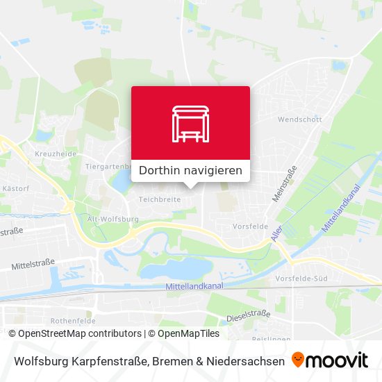 Wolfsburg Karpfenstraße Karte