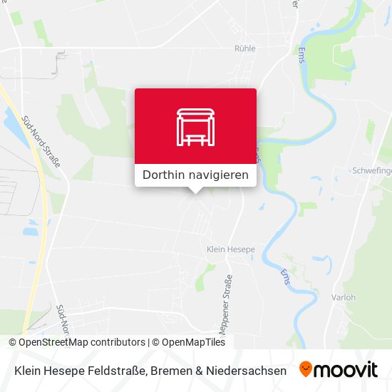 Klein Hesepe Feldstraße Karte