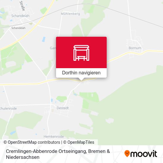 Cremlingen-Abbenrode Ortseingang Karte