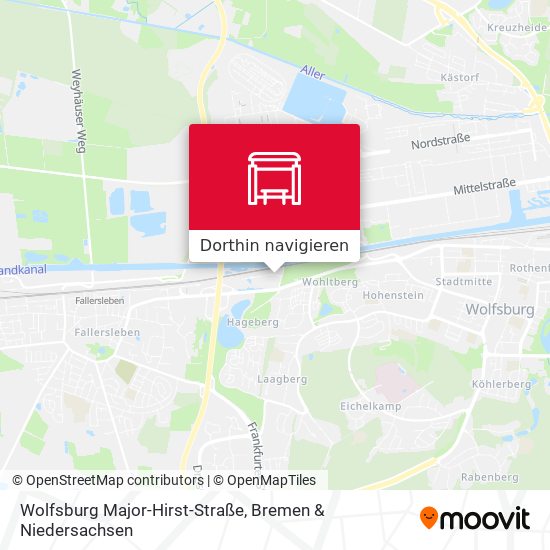 Wolfsburg Major-Hirst-Straße Karte