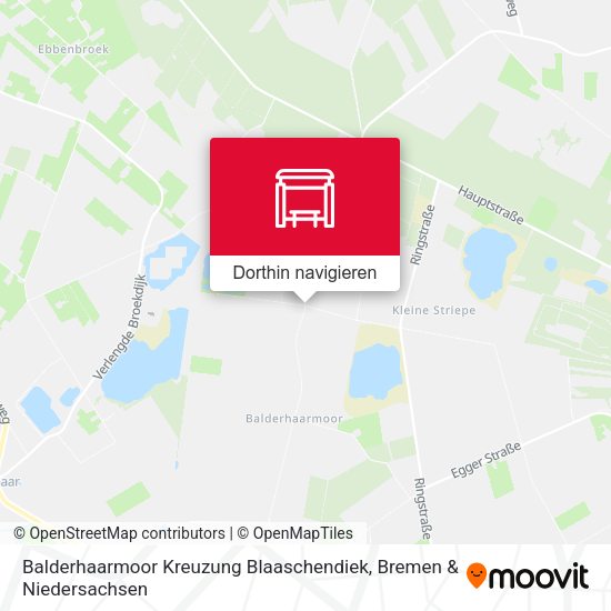Balderhaarmoor Kreuzung Blaaschendiek Karte