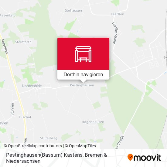 Pestinghausen(Bassum) Kastens Karte