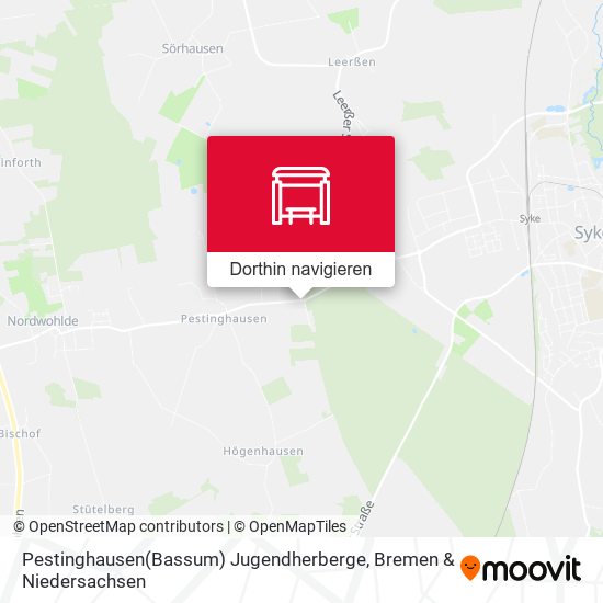 Pestinghausen(Bassum) Jugendherberge Karte