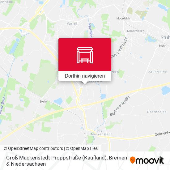 Groß Mackenstedt Proppstraße (Kaufland) Karte