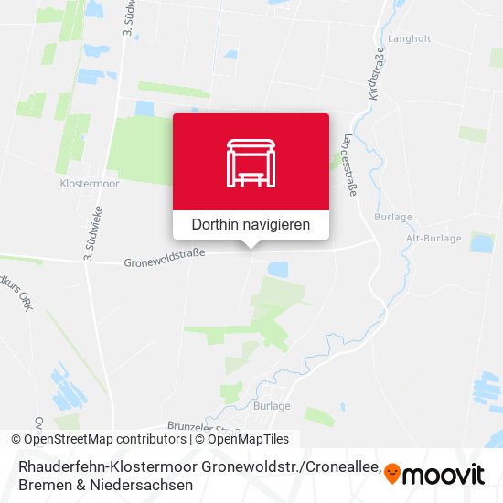 Rhauderfehn-Klostermoor Gronewoldstr. / Croneallee Karte