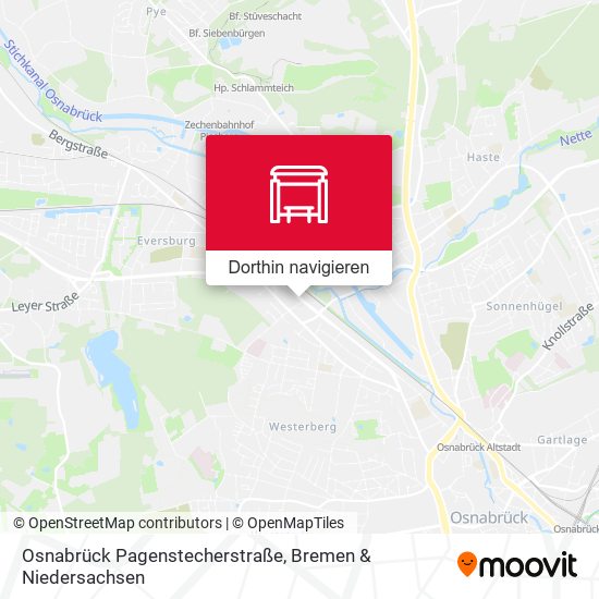 Osnabrück Pagenstecherstraße Karte