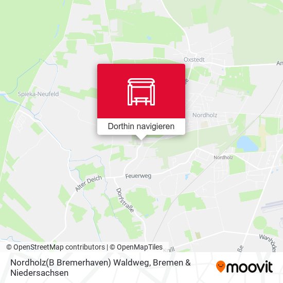 Nordholz(B Bremerhaven) Waldweg Karte