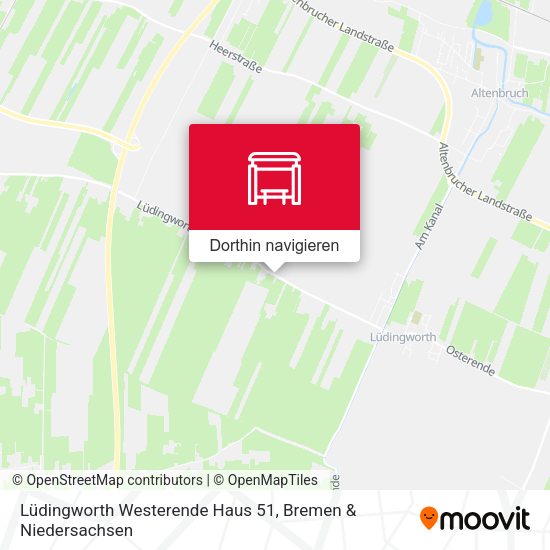 Lüdingworth Westerende Haus 51 Karte