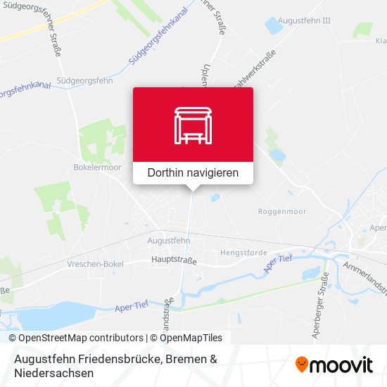 Augustfehn Friedensbrücke Karte