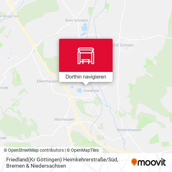 Friedland(Kr Göttingen) Heimkehrerstraße / Süd Karte