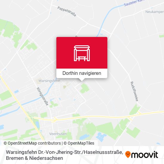 Warsingsfehn Dr.-Von-Jhering-Str. / Haselnussstraße Karte