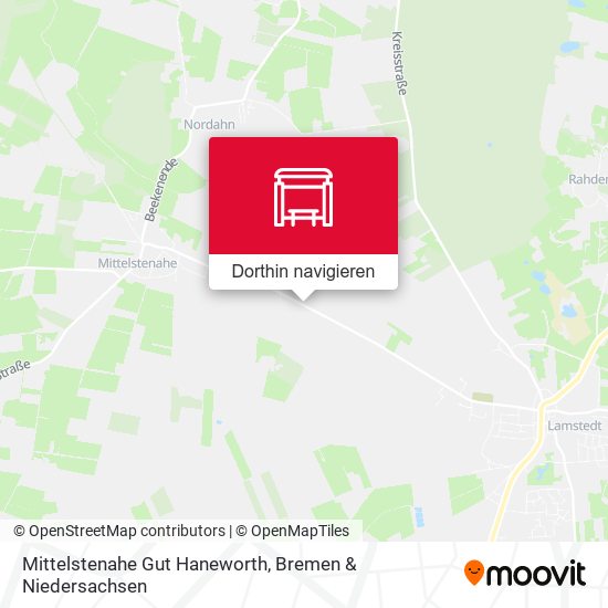 Mittelstenahe Gut Haneworth Karte