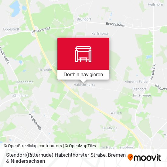 Stendorf(Ritterhude) Habichthorster Straße Karte