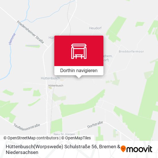Hüttenbusch(Worpswede) Schulstraße 56 Karte