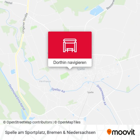 Spelle am Sportplatz Karte