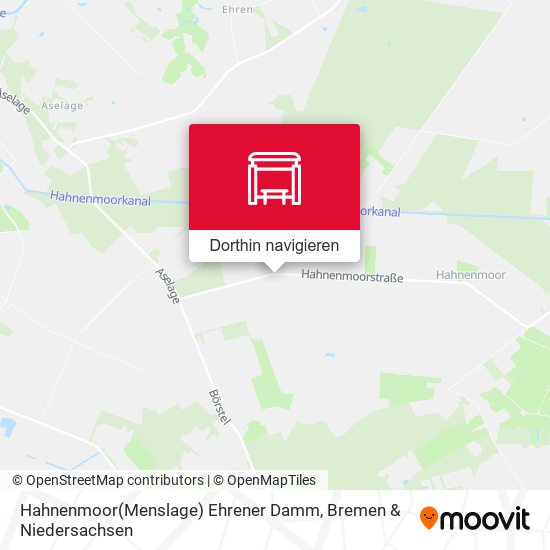 Hahnenmoor(Menslage) Ehrener Damm Karte