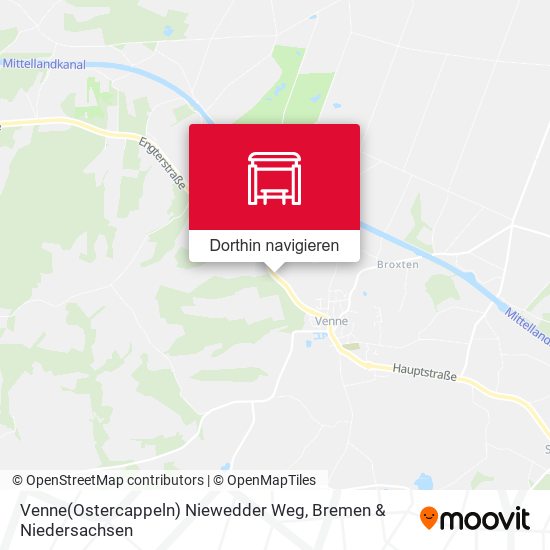 Venne(Ostercappeln) Niewedder Weg Karte