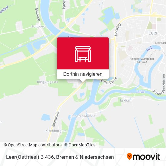 Leer(Ostfriesl) B 436 Karte