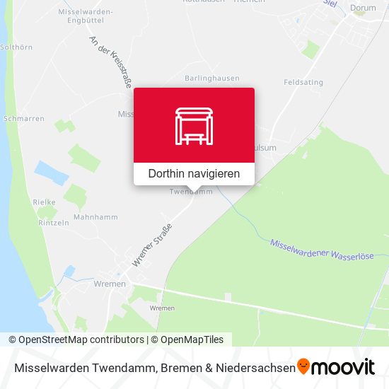 Misselwarden Twendamm Karte