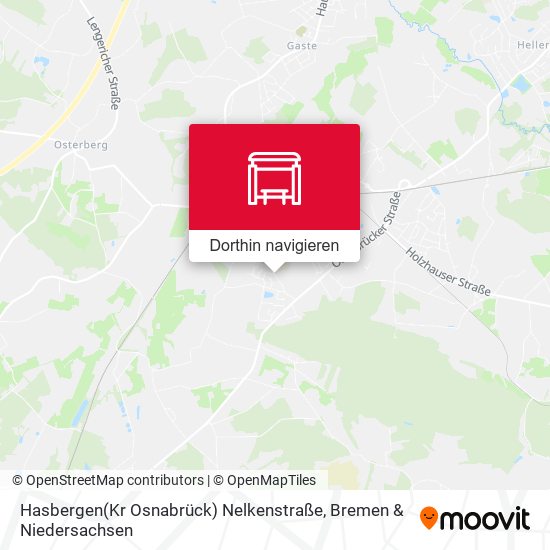 Hasbergen(Kr Osnabrück) Nelkenstraße Karte