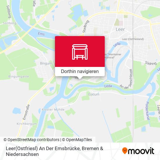 Leer(Ostfriesl) An Der Emsbrücke Karte