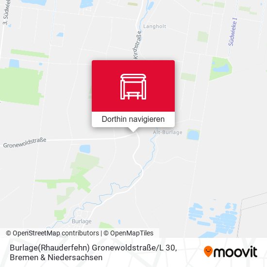 Burlage(Rhauderfehn) Gronewoldstraße / L 30 Karte